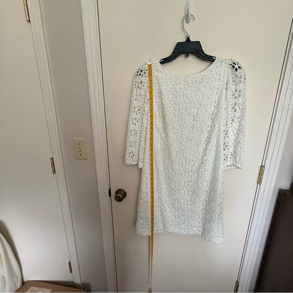 Eliza J White Lace Long Sleeve Dress